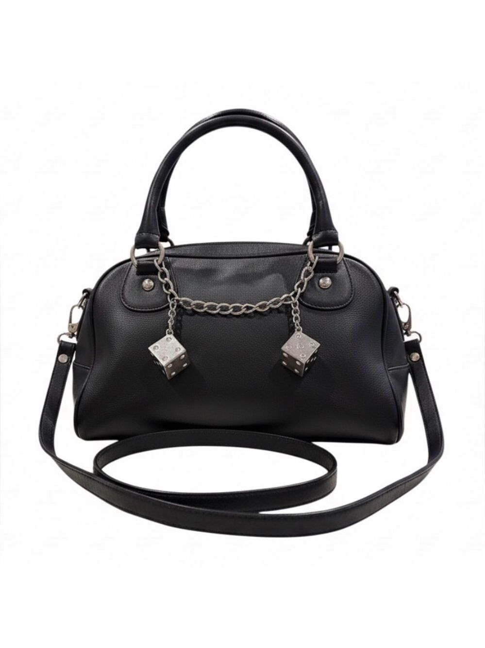 Gambler Dice Leather Satchel Handbag